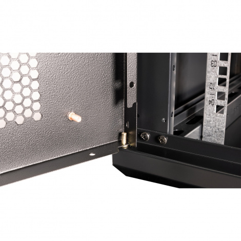 Шкаф 19" телекоммуникационный настенный, 4U 280x600х450 мм, дверь перфорация, черный